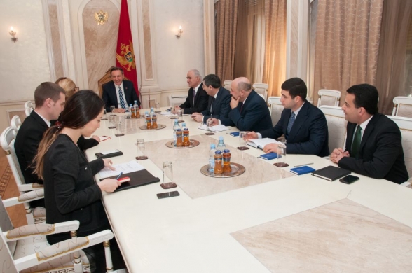 President of the Parliament of Montenegro and OSCE PA receives the Minister of Economic Development and Industry of the Republic of Azerbaijan