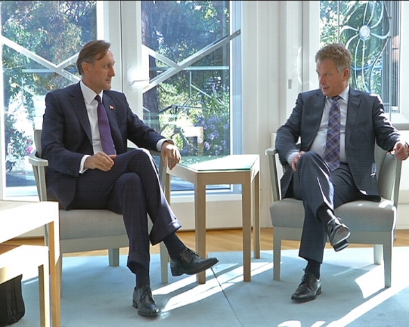 During his official visit to Finland, the President of the Parliament of Montenegro and the President of the OSCE Parliamentary Assembly Mr Ranko Krivokapić met with the President of Finland Mr Sauli Niinistö