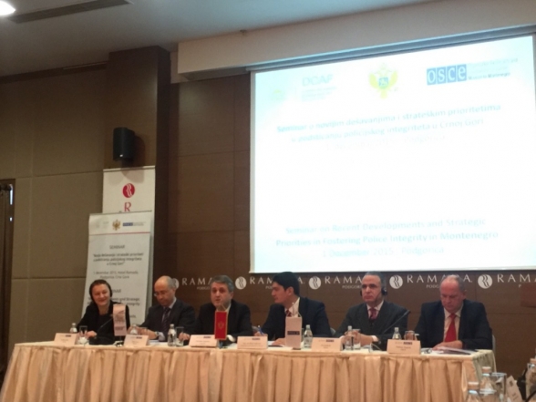 Seminar “Recent Developments and Strategic Priorities in Fostering Police Integrity in Montenegro” ends