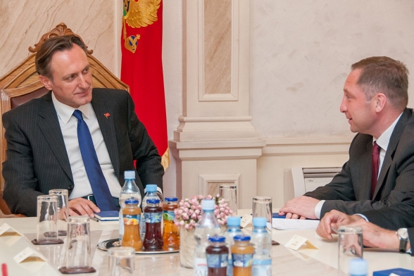 President of the Parliament of Montenegro Mr Ranko Krivokapić held talks with the Minister of Georgia on European and Euro-Atlantic Integration Mr Alex Petriashvili