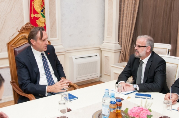 President of the Parliament of Montenegro and OSCE PA Mr Ranko Krivokapić received the Minister of Defence of the Republic of Macedonia Mr Talat Xhaferi with his delegation