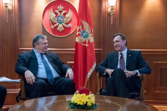 President of the Parliament of Montenegro and OSCE PA Mr Ranko Krivokapić received Deputy Prime Minister and Minister of Foreign Affairs of the Hellenic Republic, Evangelos Venizelos