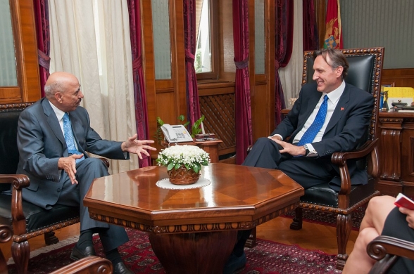 President of the Parliament of Montenegro Mr Ranko Krivokapić received in farewell visit the Ambassador of Kuwait Mr Fawzi Al-Jasem