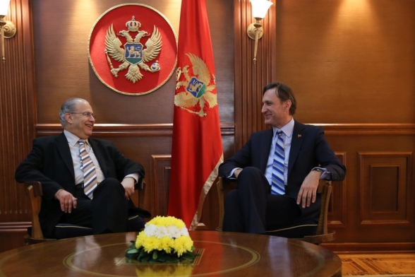 President of the Parliament of Montenegro and OSCE PA Mr Ranko Krivokapić receives the Minister of Foreign Affairs of the Cyprus Republic Mr Ioannis Kasoulide