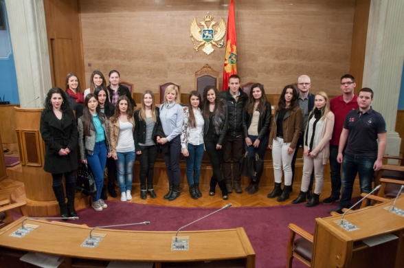 Group of MAPSS students visits the Parliament of Montenegro