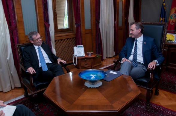 President of the Parliament receives in a farewell visit Ambassador of the Kingdom of Norway Mr Nils Ragnar Kamsvåg