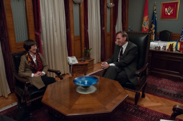 President of the Parliament of Montenegro Mr Ranko Krivokapić received Ambassador of the Republic of France Ms Verionique Brumeaux