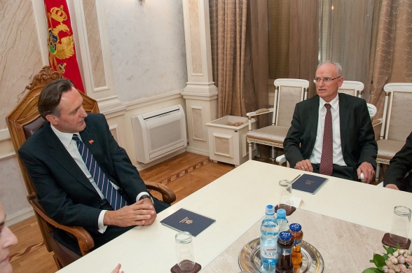 President of the Parliament of Montenegro Mr Ranko Krivokapić held talks with the Ambassador of Germany Mr Pius Fischer and MP of German Bundestag Mr Andreas Lämmeal