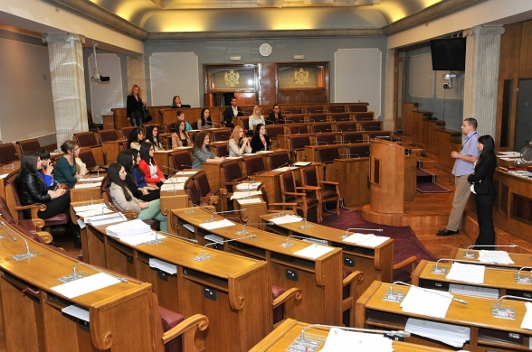 The Group of representatives of the Montenegrin Association of Students of Political Science visited the Parliament of Montenegro