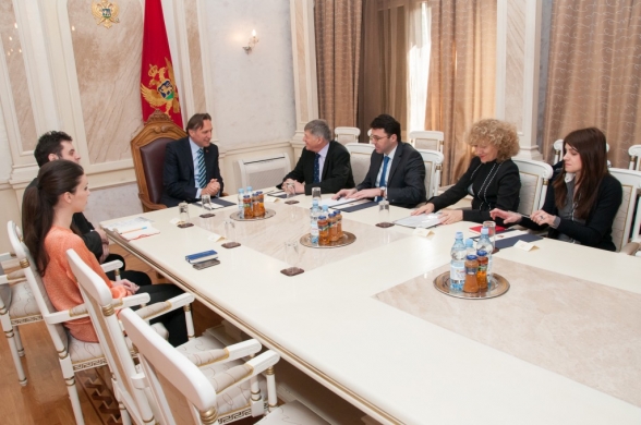 President of the Parliament of Montenegro Mr Ranko Krivokapić received Prince Nikola Petrović and the members of the Foundation “Petrović Njegoš”