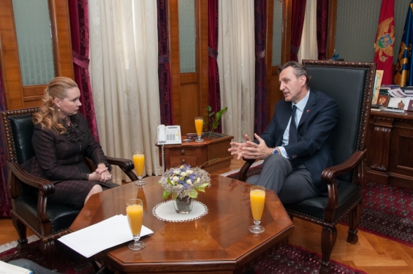 President of the Parliament of Montenegro and OSCE PA Mr Ranko Krivokapić received Ambassador of Ukraine Ms Oksana Slusarenko