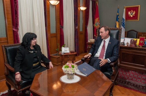 The President of the Parliament of Montenegro Mr Ranko Krivokapić received the Ambassador of Bulgaria Ms Maya Dobreva for a farewell visit