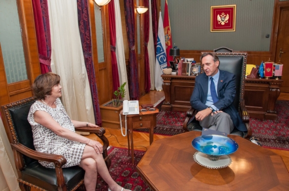 The President of the Parliament of Montenegro Mr Ranko Krivokapić received today the Ambassador of France Ms Dominique Gazuy for a farewell visit