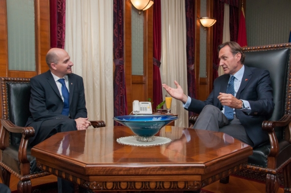 The President of the Parliament of Montenegro Mr Ranko Krivokapić received the Ambassador of Hungary Mr Krisztian Posa