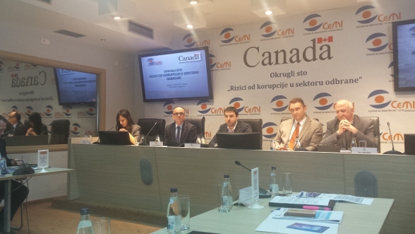 Member of Security and Defence Committee Mr Luiđ Ljubo Škrelja today participates in a roundtable titled “Assessment of Corruption Risk in the Defence Sector”